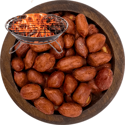 مغز بادام زمینی باربیکیو